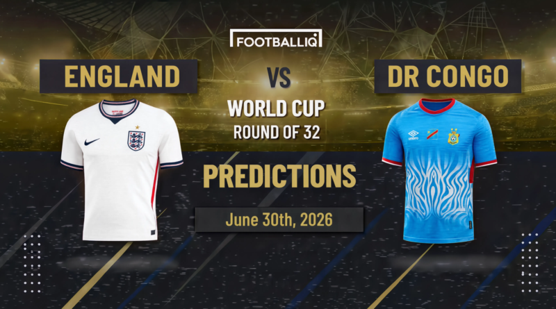 England vs DR Congo Prediction: Can the Three Lions Continue Their World Cup Journey?