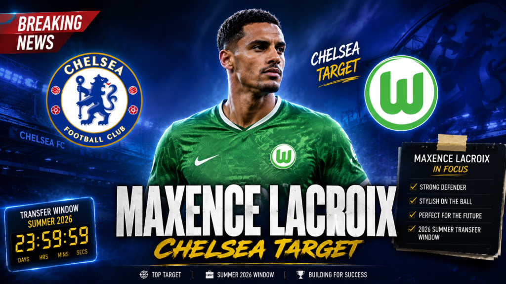 Chelsea target Maxence Lacroix during the 2026 summer transfer window.