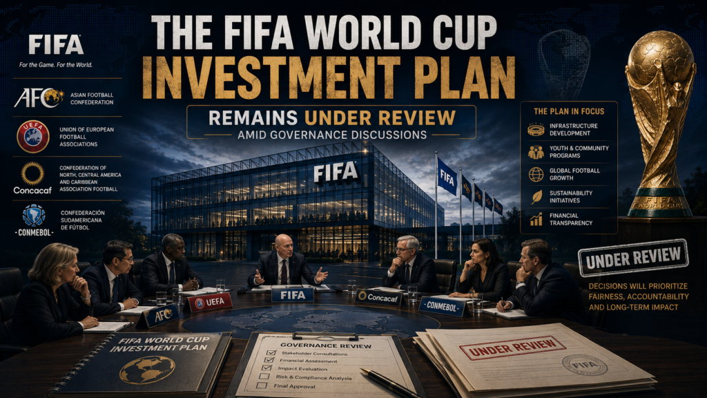 Football governance leaders debate the FIFA World Cup investment plan.