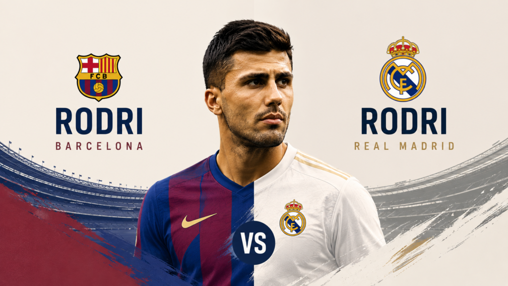 Rodri Barcelona vs Rodri Real Madrid